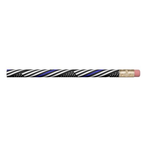 Thin Blue Line  American Flag police  USA office Pencil