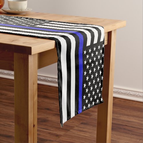 Thin Blue Line  American Flag police  USA office Short Table Runner