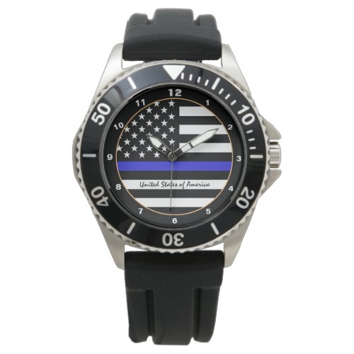 Thin Blue Line  American Flag police  USA office Watch