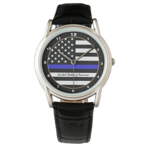 Thin Blue Line &amp; American Flag police / USA office Watch