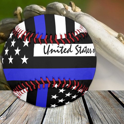 Thin Blue Line  American Flag police USA officer Baseball