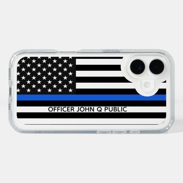Thin Blue Line American Flag Speck iPhone Case (Horz)