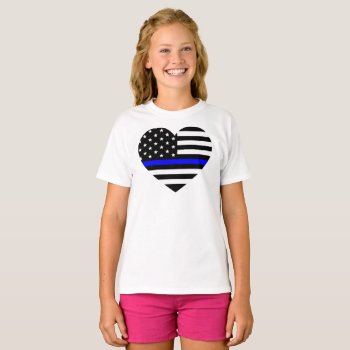 Thin Blue Line - American Flag T-shirt by American_Police at Zazzle