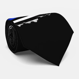 Thin Blue Line American Flag Tie
