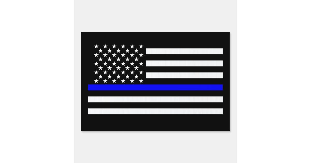 Thin Blue Line American Style Sign | Zazzle.com