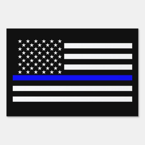 Thin Blue Line American Style Yard Sign