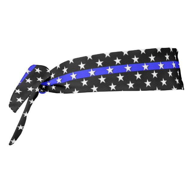 Thin Blue Line and a Lot of Stars Tie Headband (Rotate 270)