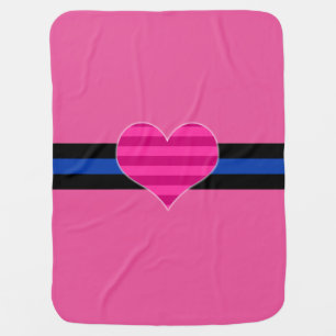 Thin Blue Line Baby Pink Blanket