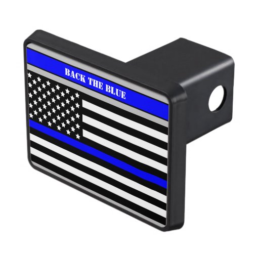 Thin Blue Line Back the Blue Law Enforcement SVG Hitch Cover