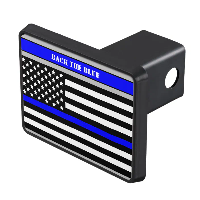 Thin Blue Line Back The Blue Law Enforcement Svg Hitch Cover Zazzle Com