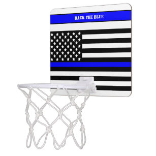Download Black White On Blue And Mini Basketball Hoops Zazzle