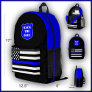 [Thin Blue Line] Back the Blue Police Backpack Bag