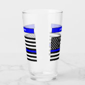 [Thin Blue Line] Back the Blue Police Pint SVG Glass (Left)