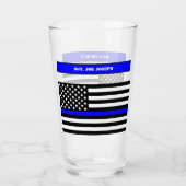 [Thin Blue Line] Back the Blue Police Pint SVG Glass (Front)