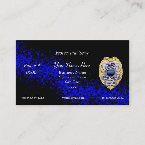 Thin Blue Line Badge Business Card
