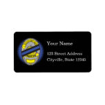 Thin Blue Line Badge Label