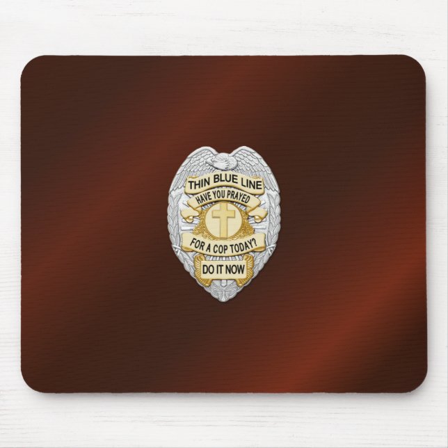 Thin Blue Line Badge Mouse Pad (Front)