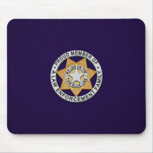 Thin Blue Line Badge Mouse Pad