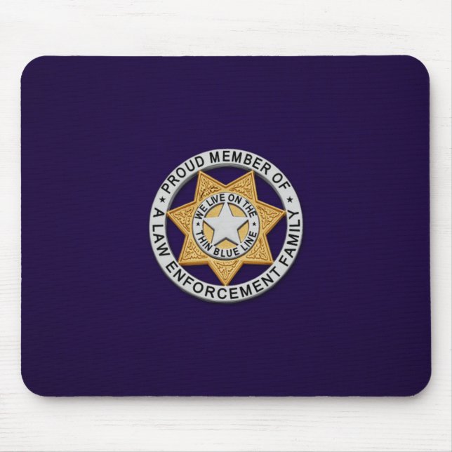Thin Blue Line Badge Mouse Pad (Front)
