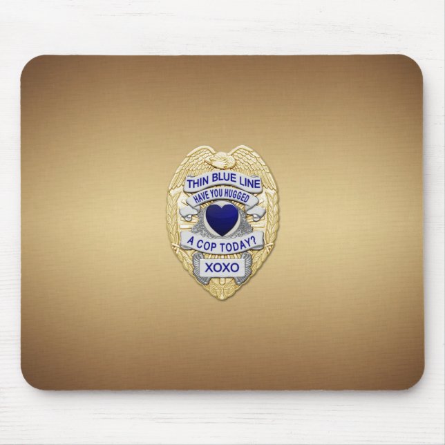Thin Blue Line Badge Mouse Pad (Front)