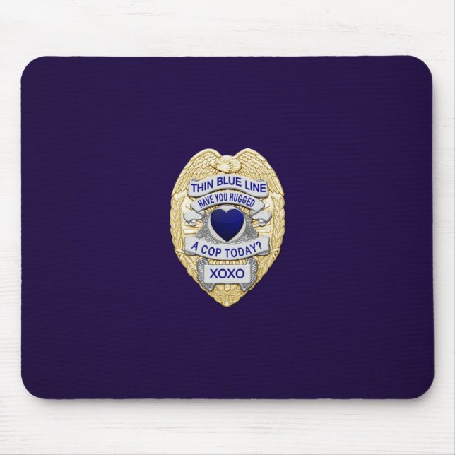 Thin Blue Line Badge Mouse Pad (Front)