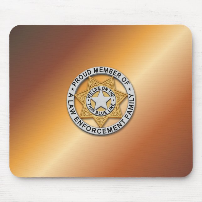 Thin Blue Line Badge Mouse Pad (Front)