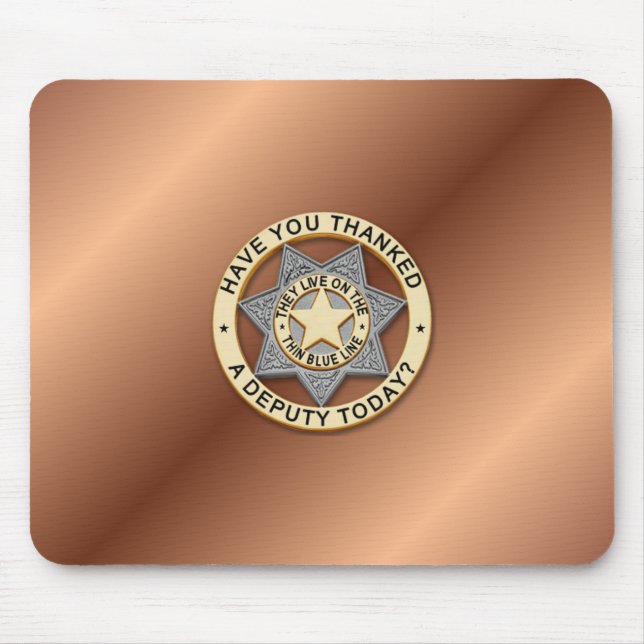 Thin Blue Line Badge Mouse Pad (Front)