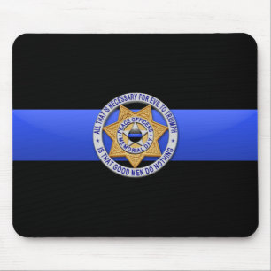 Thin Blue Line - Badge Mouse Pad