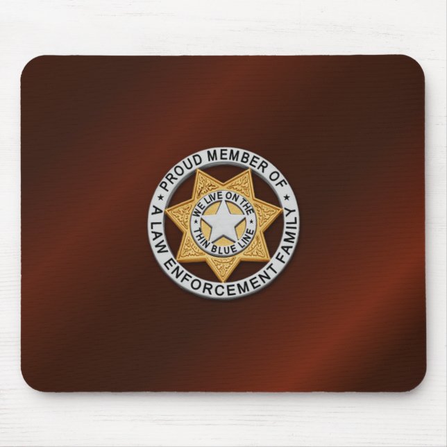 Thin Blue Line Badge Mouse Pad (Front)