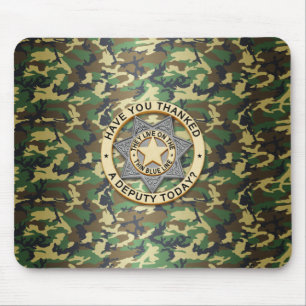 Thin Blue Line Badge Mouse Pad