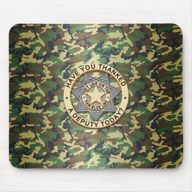 Thin Blue Line Badge Mouse Pad (Front)