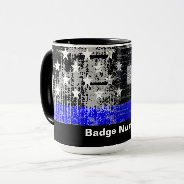 Thin Blue Line Badge# Mug (Front Left)