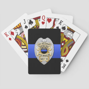 Thin Blue Line Badge Poker Cards