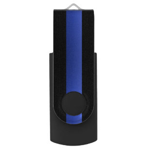 Thin Blue Line Badge USB Flash Drive
