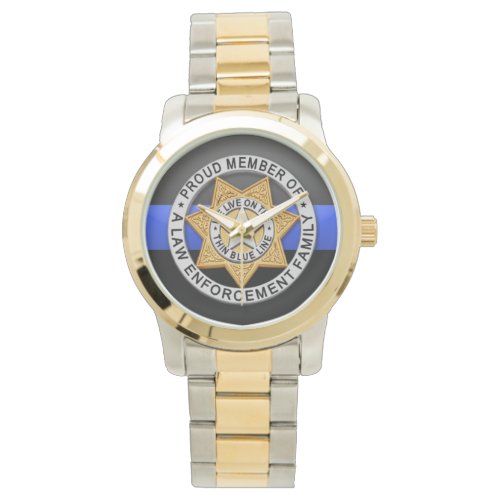 Thin Blue Line Badge Watch