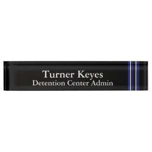Thin Blue Line - Bars Nameplate