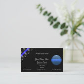 Thin Blue Line Beautiful St. Michael Police Business Card (Standing Front)