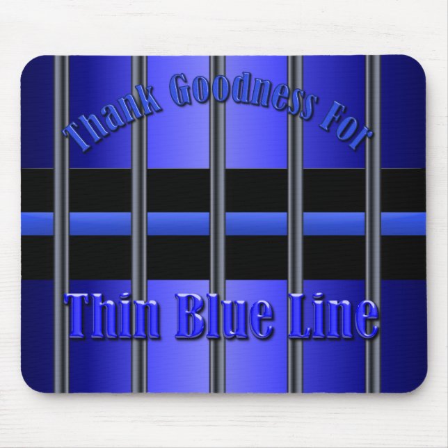 Thin Blue Line - Behind Bars Mouse Pad (Front)