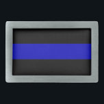 Thin Blue Line Belt Buckle<br><div class="desc">Thin Blue Line.The Thin Blue Line is a colloquial term for police forces. It may refer to the police as a "line" standing between good and evil (citizens and perpetrators), or may refer to the "line" that separates the police as in in-group from everyone else (with positive, negative or mixed...</div>