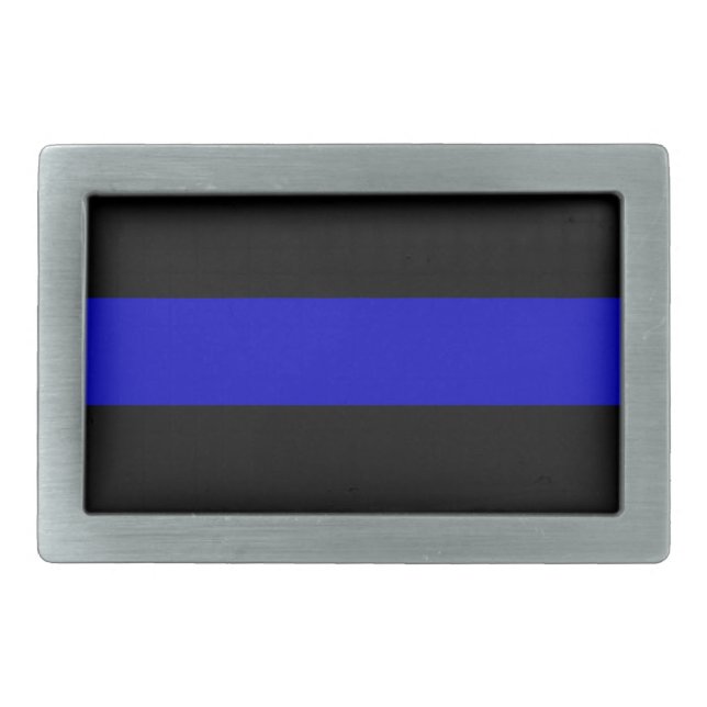 Thin Blue Line Belt Buckle (Front)