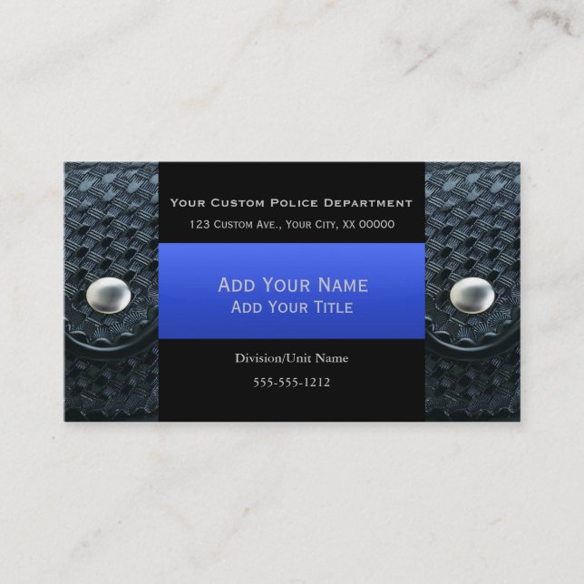 Thin Blue Line - Belt Keepers and Bullet Business Card (Front)