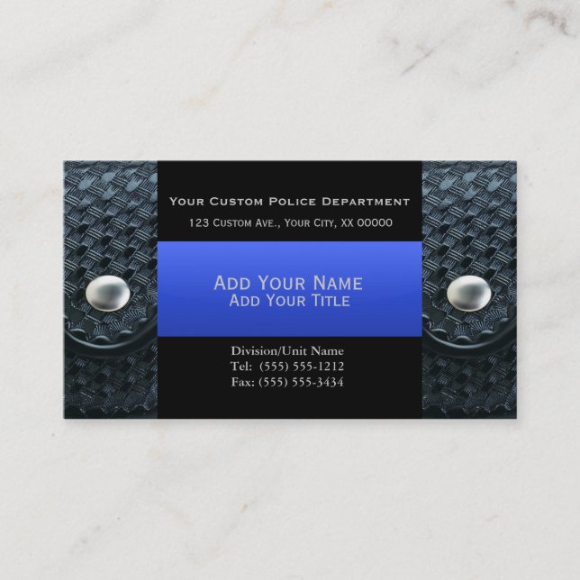 Thin Blue Line - Belt Keepers and Bullet Business Card (Front)