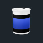 Thin Blue Line Beverage Pitcher<br><div class="desc">This design is intended to honor the courageous men and women who protect our communities. This police,  sheriff and law enforcement symbol is beautiful graphic tribute to those who serve and those who have made the ultimate sacrifice.</div>