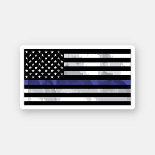 Thin_Blue_Line_Blue_Lives_Matter_Flag_Sticker Sticker