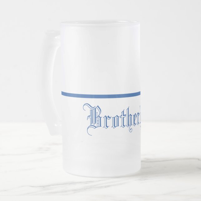Thin Blue Line-Brotherhood-Frosted Mug (Front Left)