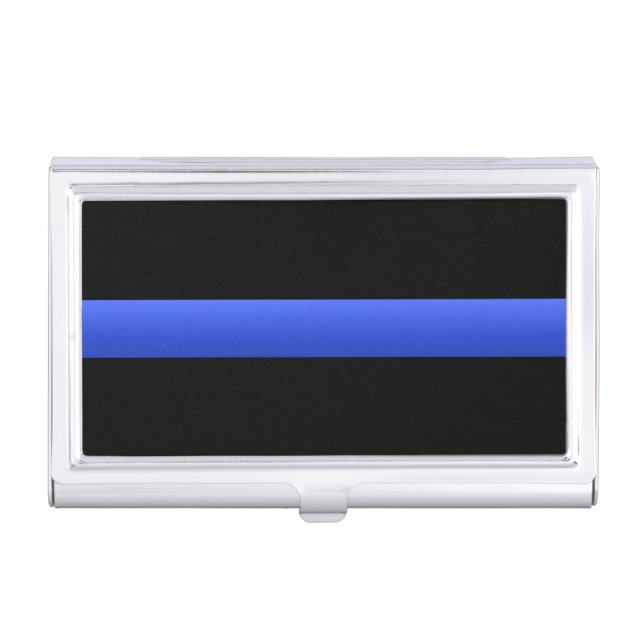 Thin Blue Line Business Card Case (Front)