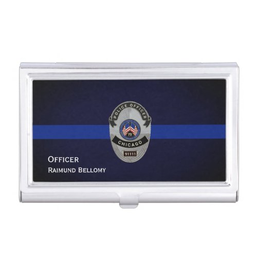 Thin Blue Line Business Card Case