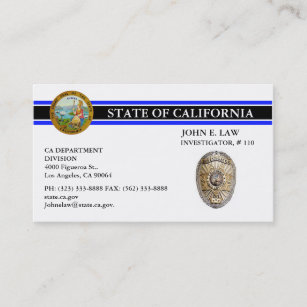 Thin Blue Line Business Card for LEO