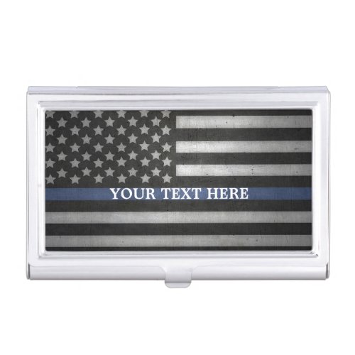 Thin Blue Line Business Card Holder
