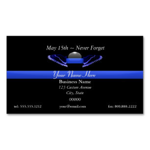 Thin Blue Line Business Card Magnet